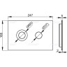 Кнопка управления ALCAPLAST FLAT TURN-INOX металл, матовый